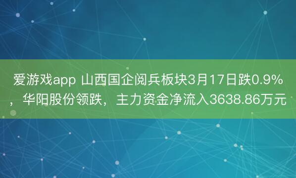 爱游戏app 山西国企阅兵板块3月17日跌0.9%，华阳股份领跌，主力资金净流入3638.86万元